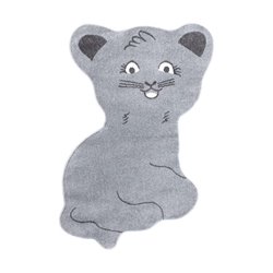Pilkas kilimas kačiuko formos